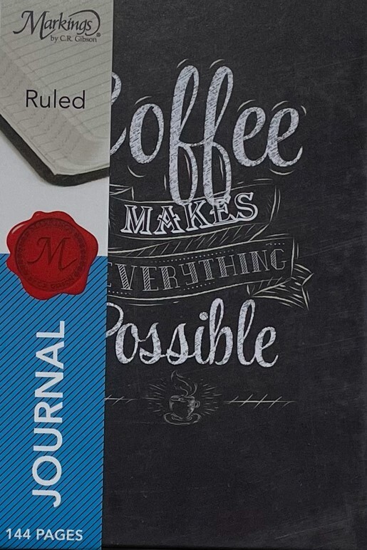 C. R. Gibson Markings Mini Notebook/Journal - Coffee Makes Everything Possible