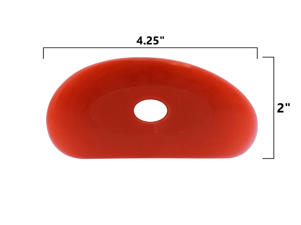 Soft Silicone Pottery Rib (Shape 2) - Ceramic Clay Sculpting Tool | 2 Pack
