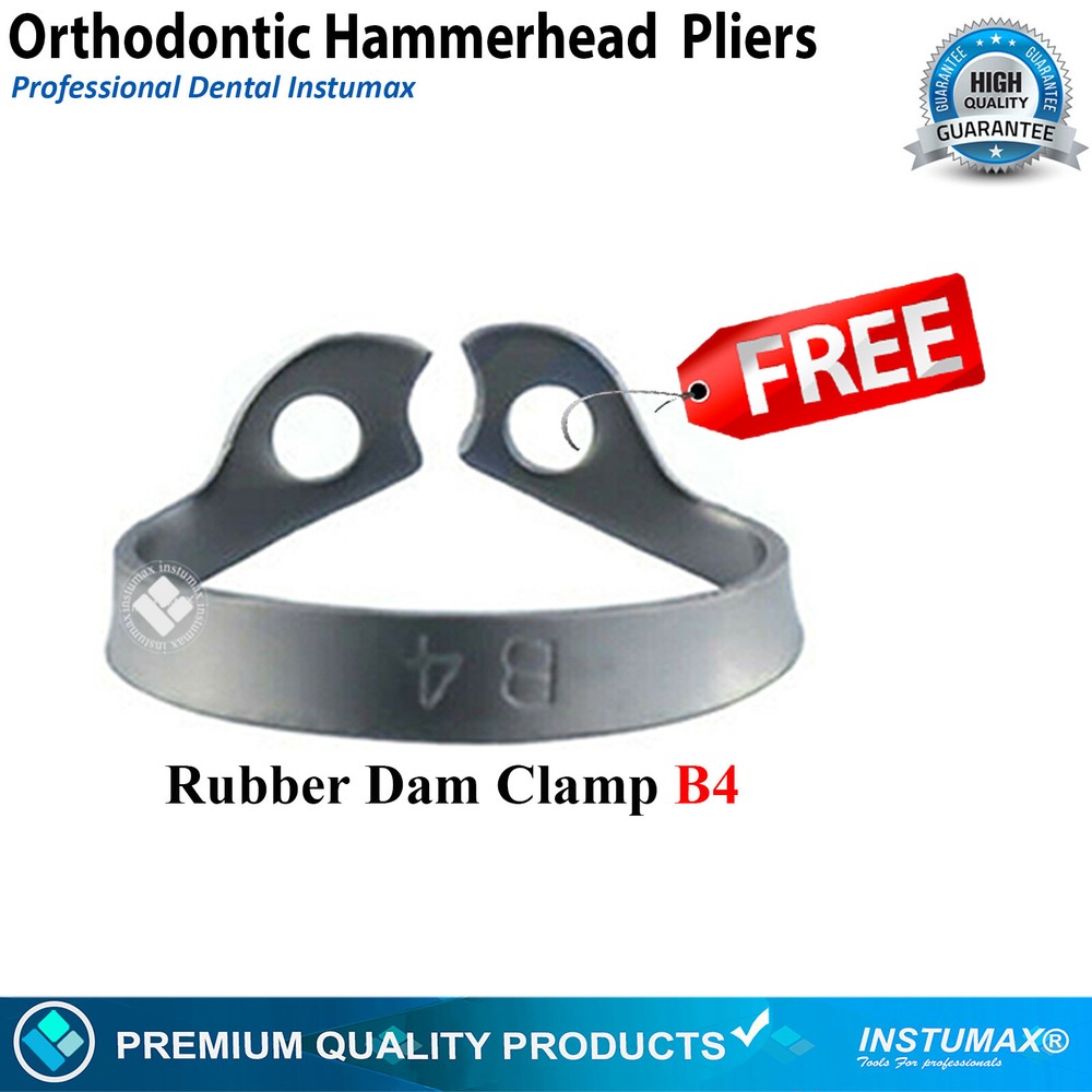 Rubber Dam Starter Set Kit WIth Golden Brinker Clamps Ivory Forceps Frames Setup