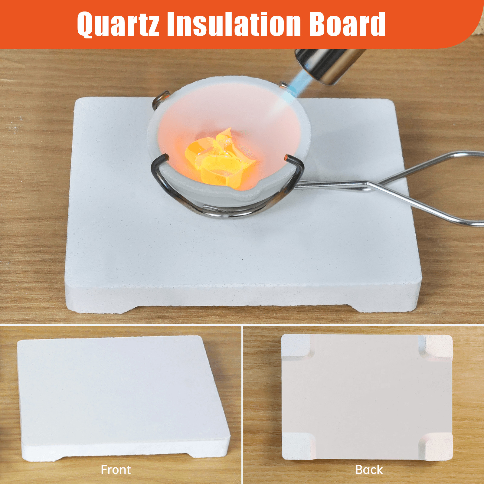 9PCS Graphite Ingot Crucible Mold Set Torch Melting Tools Kit for Gold Silver