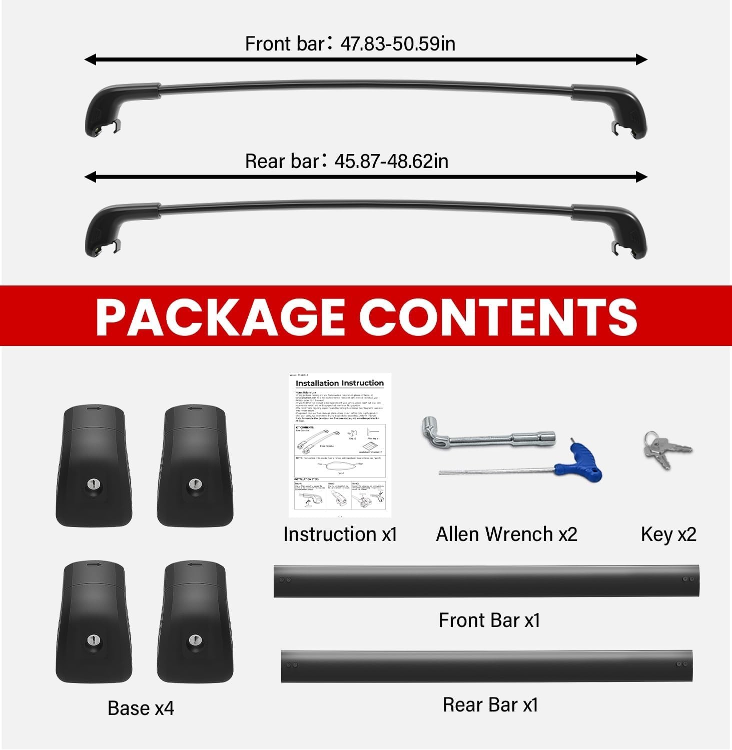 300lbs Roof Rack Cross Bars Compatible with Hyundai Palisade 2019-2... Fast Ship