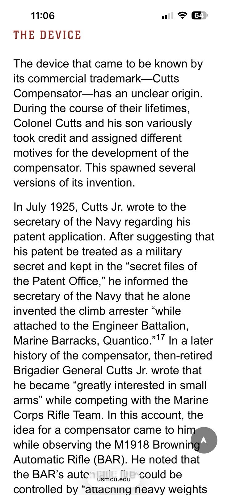 Post WW1 USMC Rare General Lejeune Headquarters Bulletin Document 1926