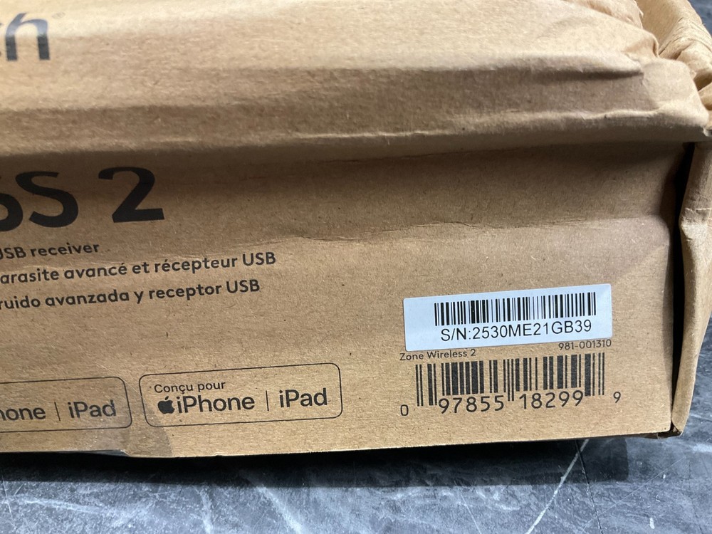 Logitech Zone Wireless 2 UC Headset 981-001310 Graphite USB Bluetooth ✨ NEW