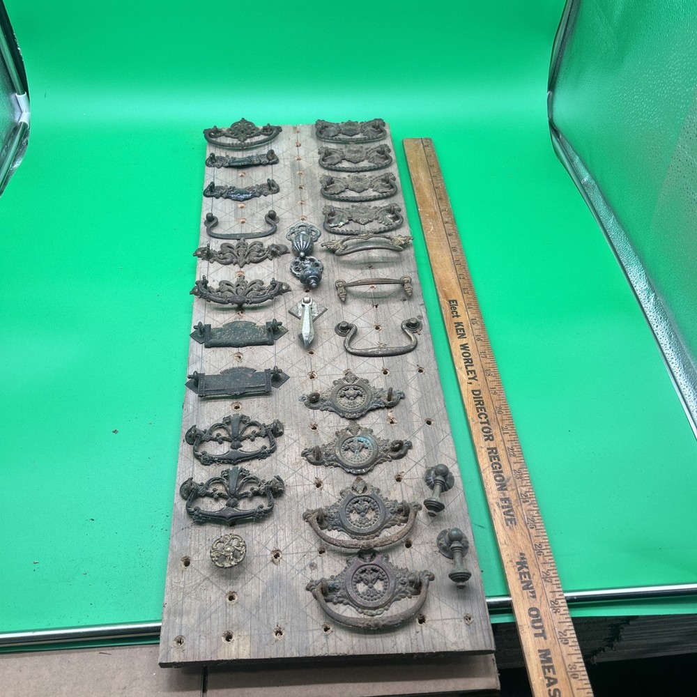 Lot Of 2 Vintage Brass Hardware Door Knobs Displays #9