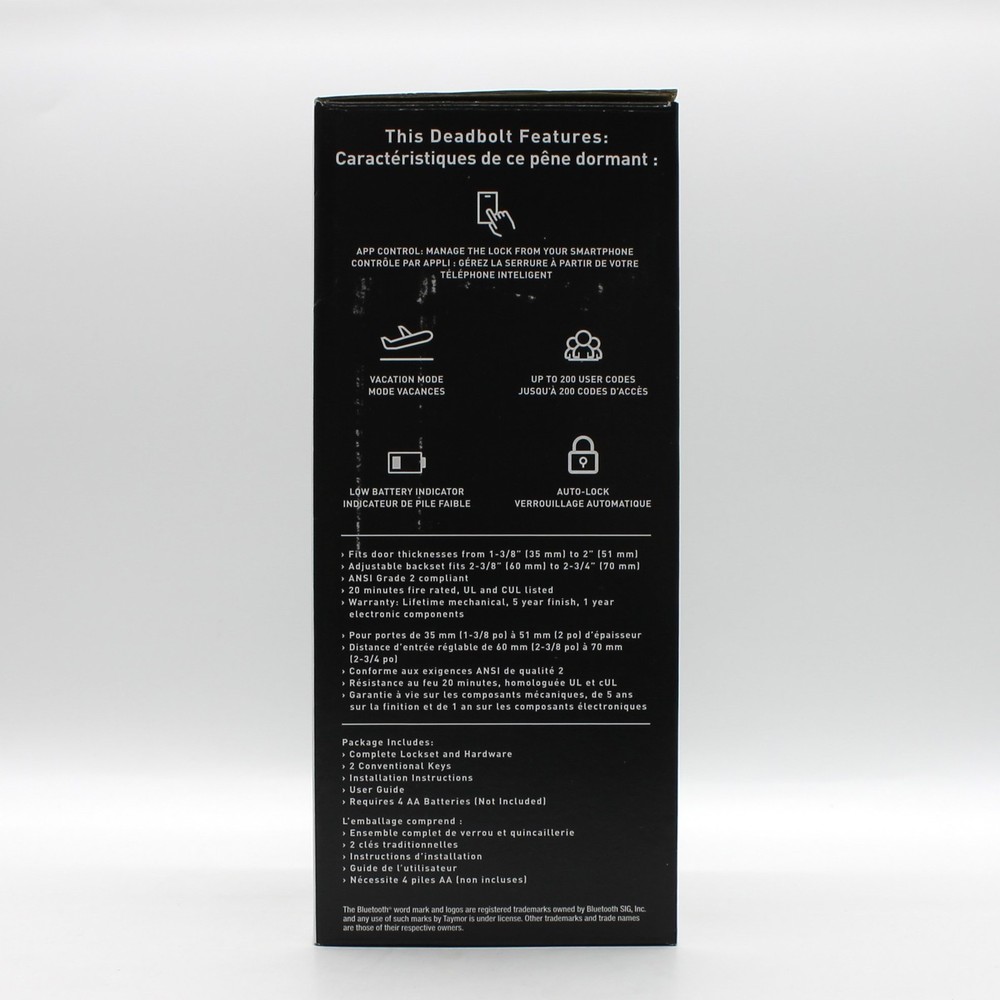 Taymor CENTINEL 3 Bluetooth Digital Deadbolt, Sealed, Distressed Box