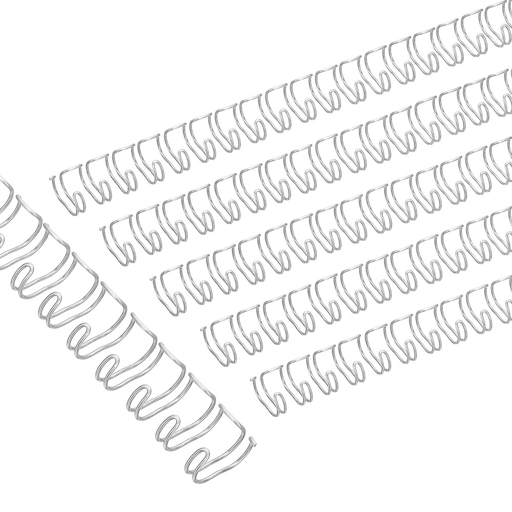 100Pcs 8mm (5/16") Binding Combs 40 Sheet Pitch 32 Ring, Silver