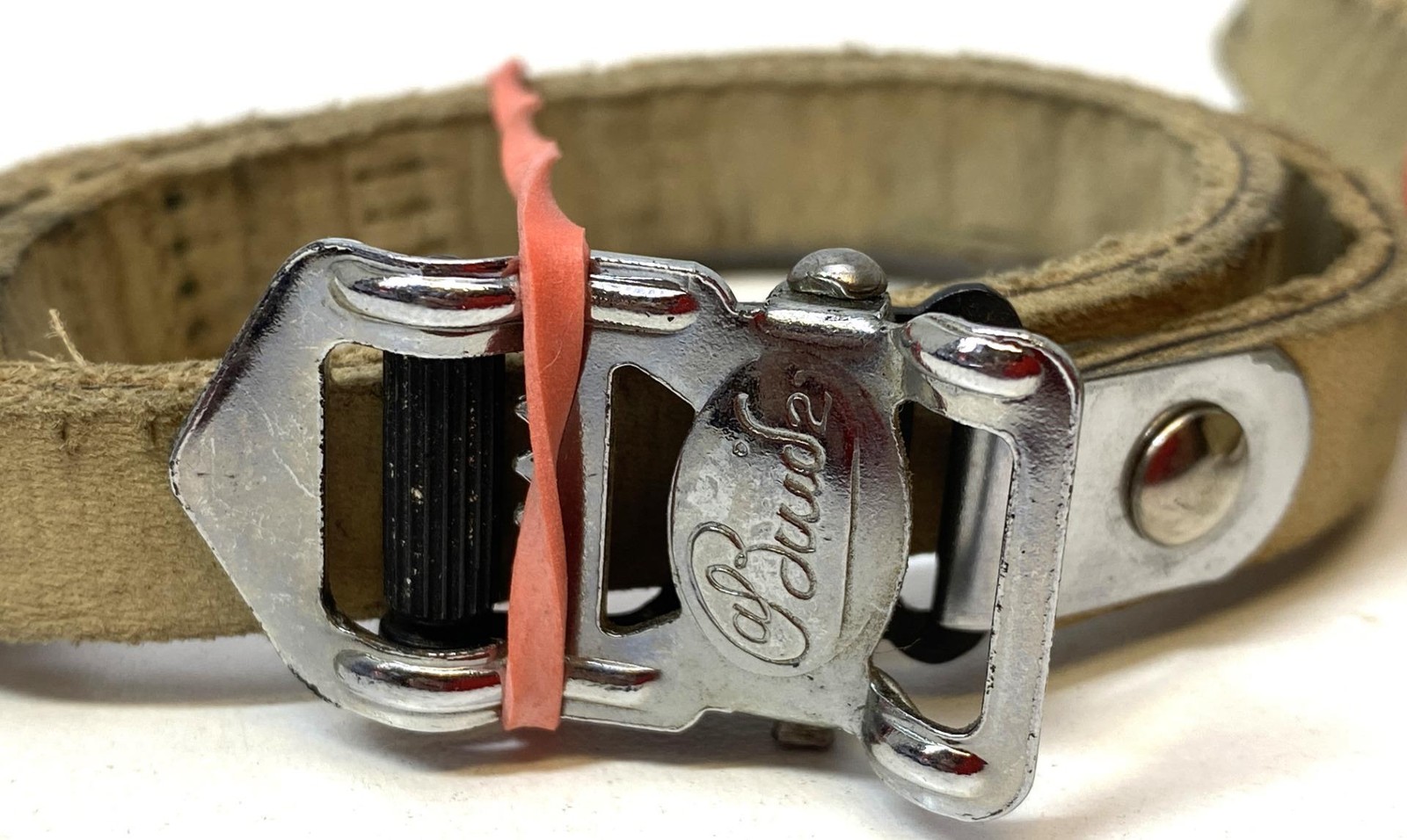 vintage Alfredo BINDA leather pedal TOE STRAPS Made in Italy