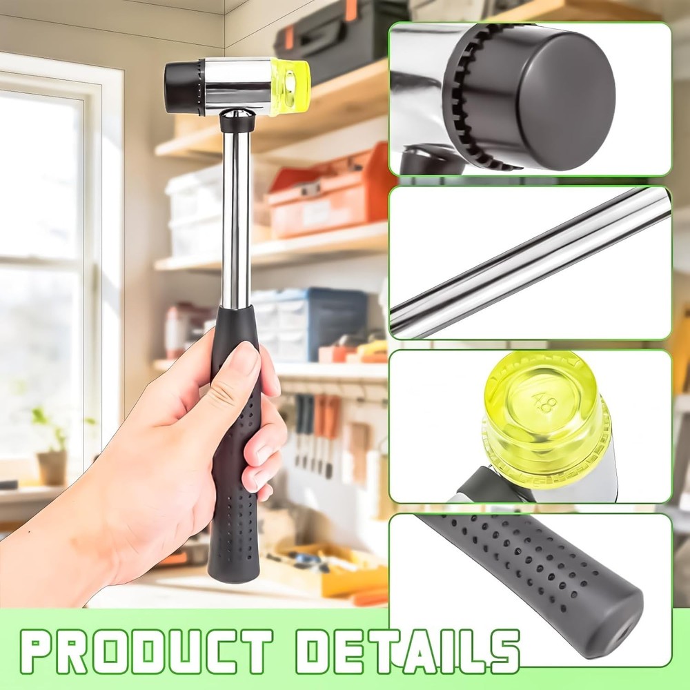 Durable Two-Sided Rubber and Plastic Mallet – Perfect for Fine Crafting Projects