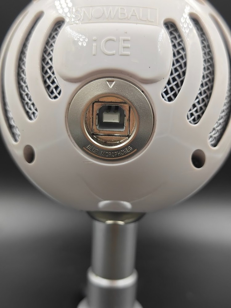 Blue Snowball Ice Microphone - White Used, Working