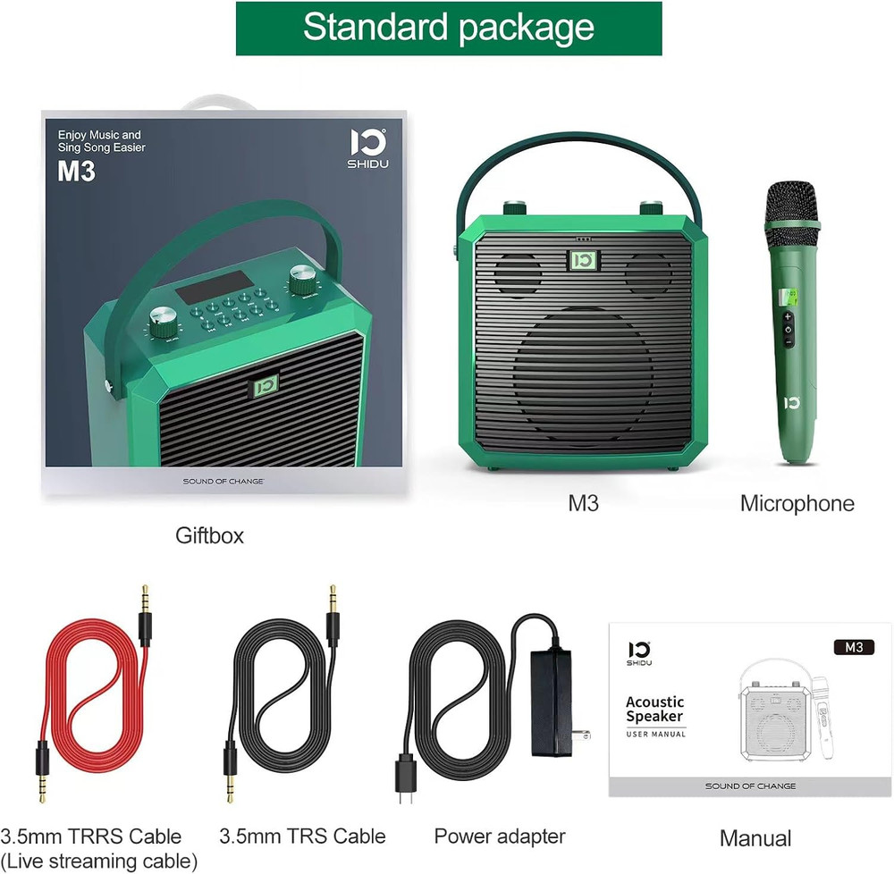 50W Bluetooth Voice Amplifier with Wireless Handheld Mic