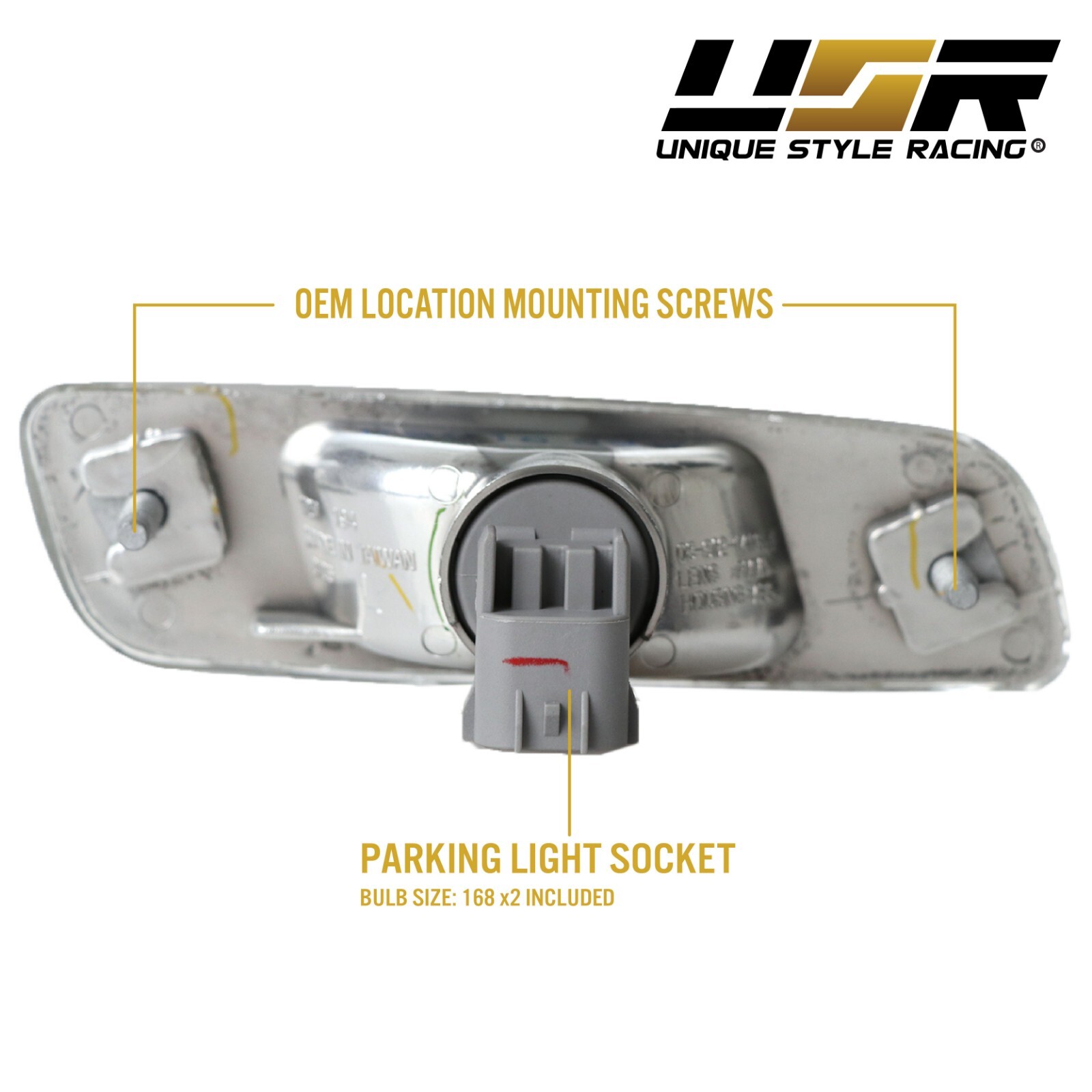 DEPO Front Clear Bumper Side Markers FIT 98 99 00-05 Lexus GS300 / GS400 / GS430