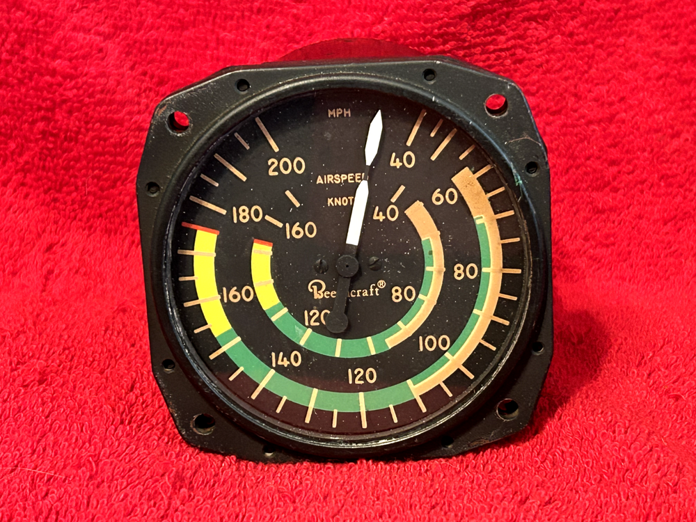 MAC LEOD PITOT STATIC AIRSPEED INDICATOR P/N 230-40-203 BEECHCRAFT