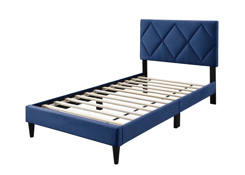 Twin Bed in Navy Blue