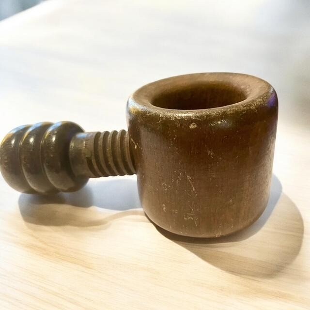 Wooden Mallet-Style Nutcracker Rustic Hand-Carved Design Adjustable