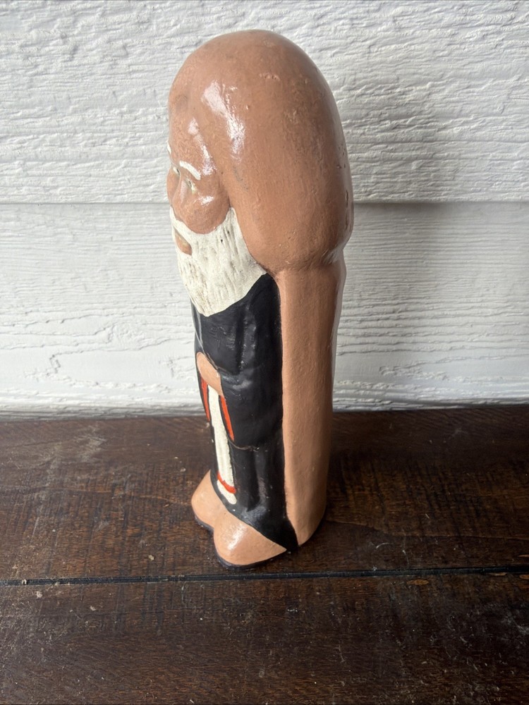 Vintage Risque Novelty Ceramic Monk Phallic Statue Figurine 9"