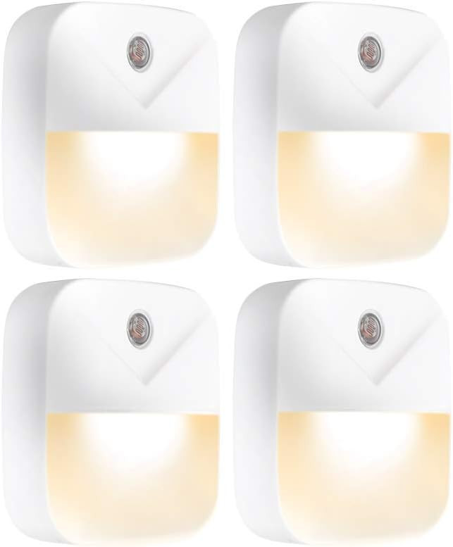 Aultra Night Light LED Lights Plug Square 4 Pack, White
