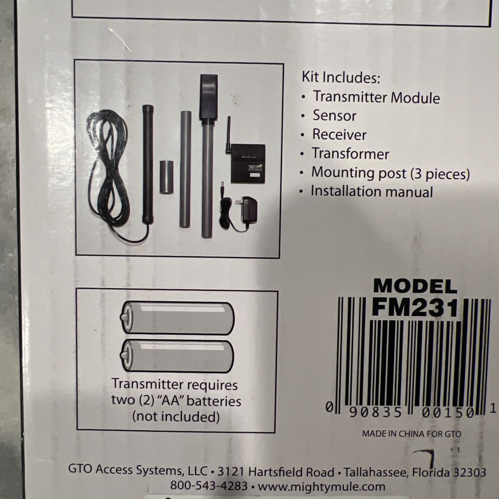 Mighty Mule Wireless Driveway Alarm FM231