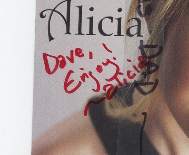 Autographed CD Linear Notes ( NO CD or CASE ) Singer Songwriter Alicia Wiley
