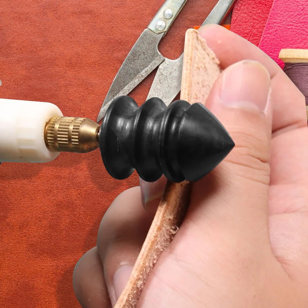 2PCS Leather Edge Burnisher Bits Leather Working Tools Burnish Kit Wood Hand