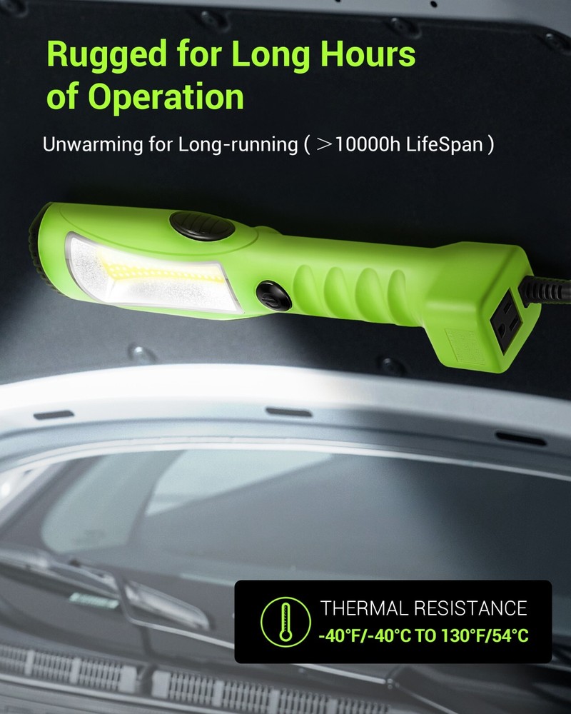 EDISHINE LED 15ft Underhood Work Light, 2000LM COB LED Work Light, Trouble Light