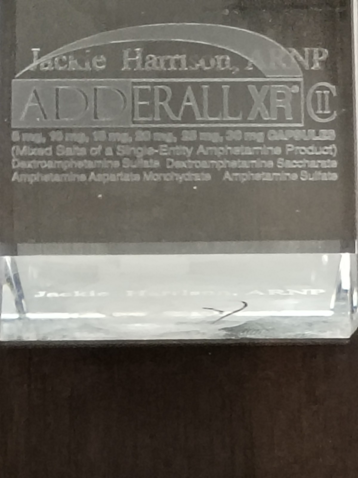 Adderall XR Glass Paperweight~Pharmaceutical Doctor Promo--RARE