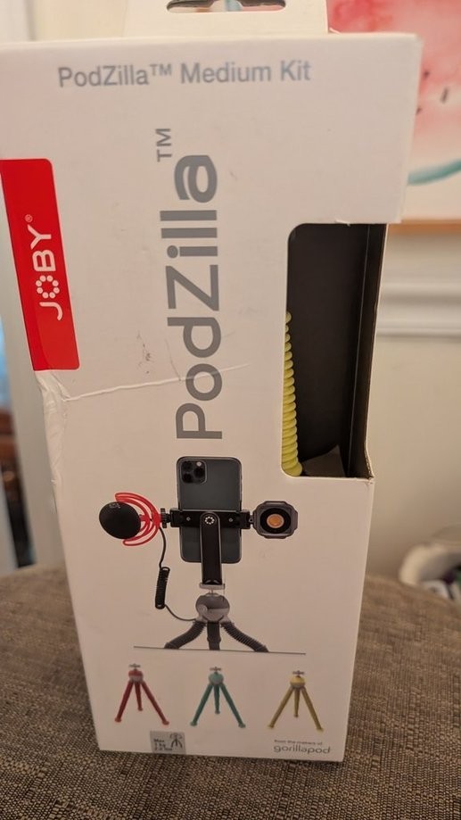 PodZilla Medium Kit, Flexible Tripod with GripTight 360 Phone Mount yellow