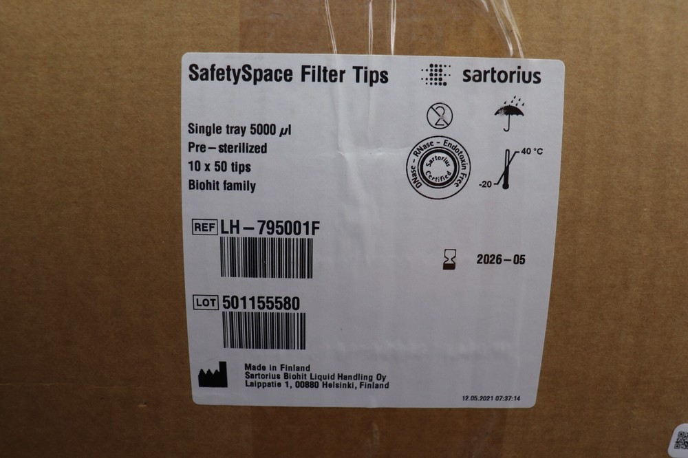 Sartorius LH-795001F SafetySpace Filter Tip,100-5000ul