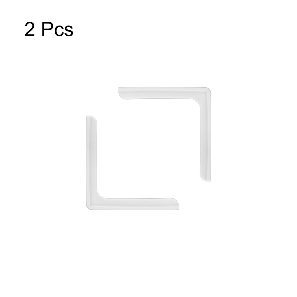 Window Corner Edge Protectors, 2Pack Mini Simple Style 70mmX9mm Silver White