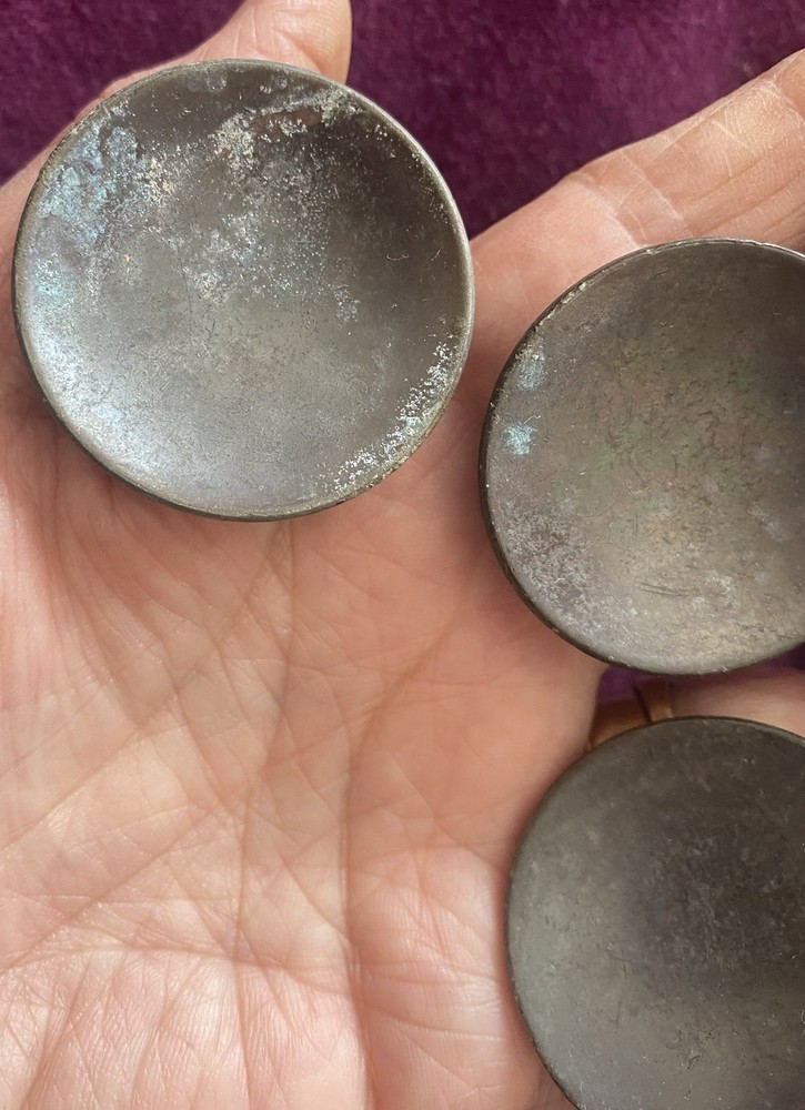 Vintage Mid Century Drawer Pulls knobs x 6 With Original Fixings