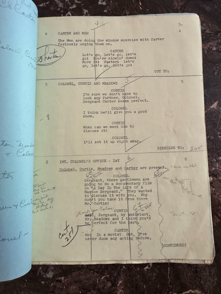 Gomer Pyle USMC - HEAVILY ANNOTATED Original Script - A STAR IS BORN #52