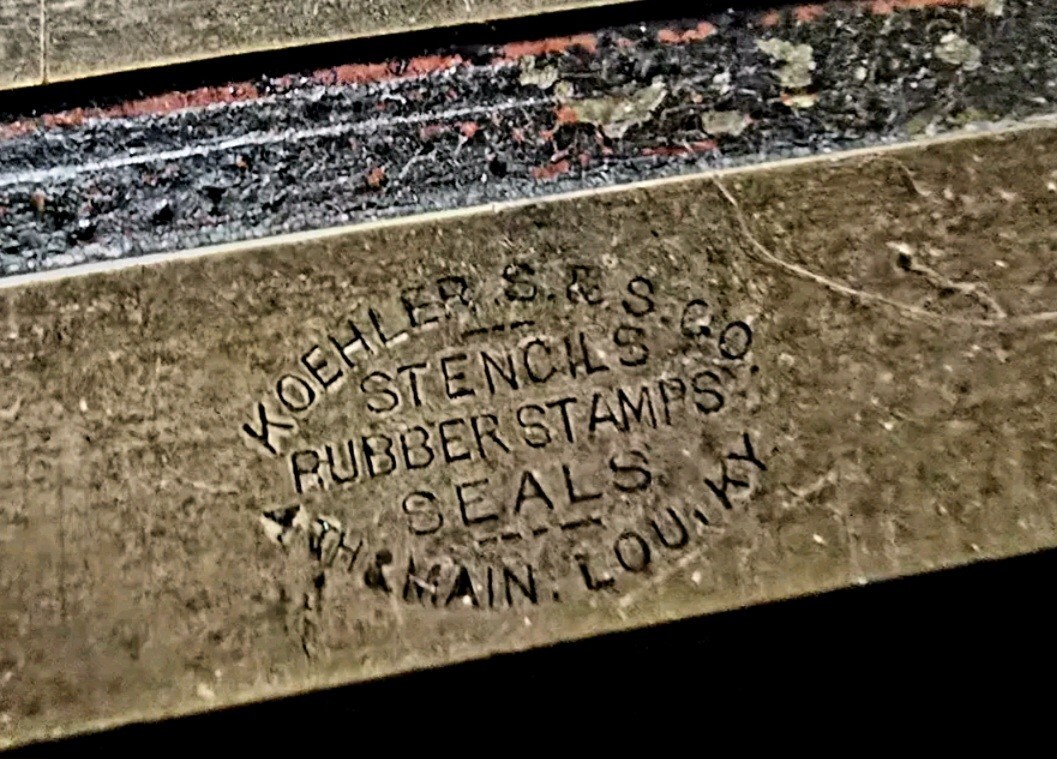 Lexington Ky 1920'S American Contractor J B Kidd Brass Advertising Sign