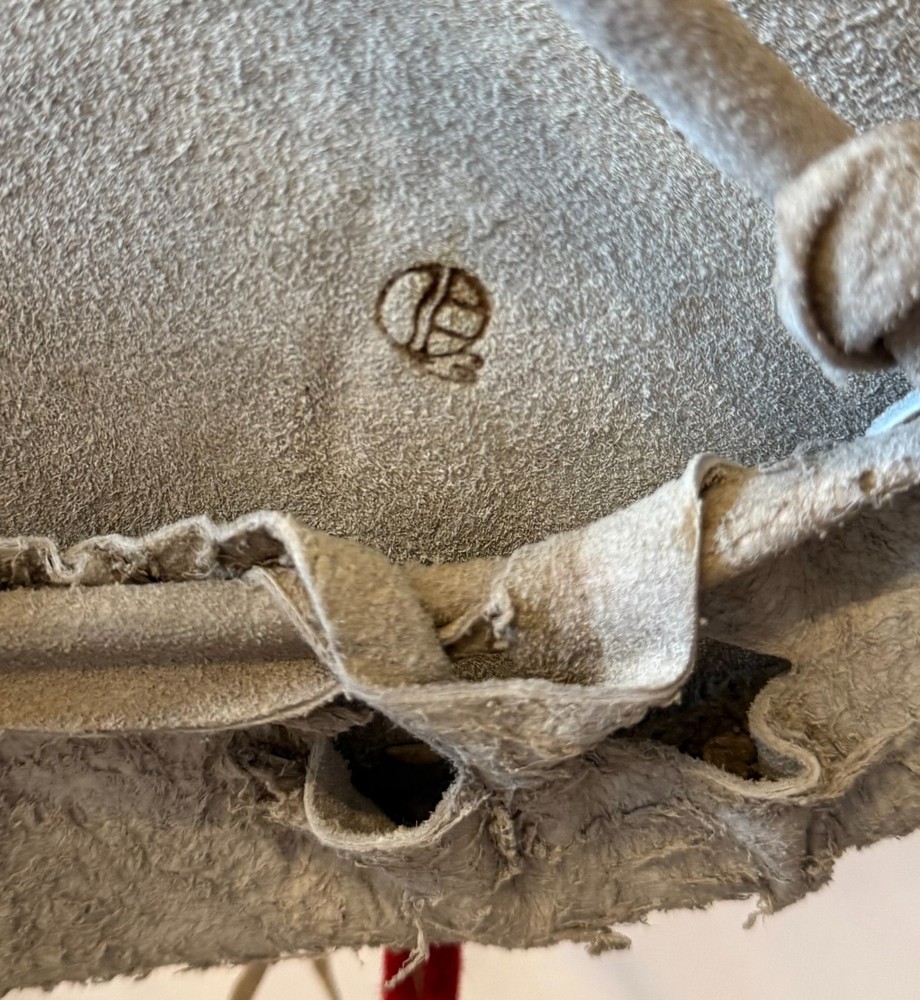 Distinctive Kiowa-Type Design Bear Shield on Buffalo Hide