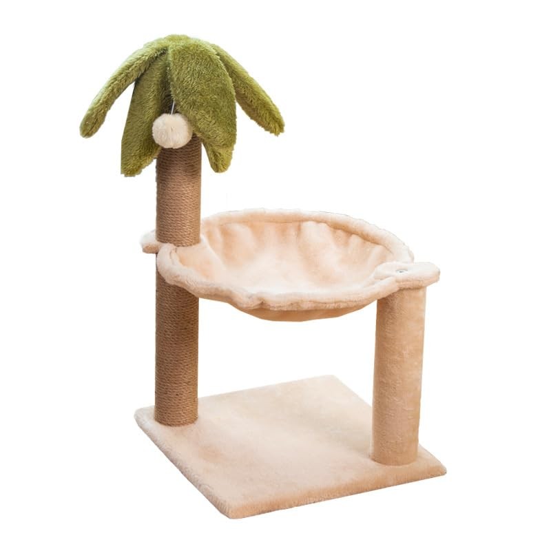Kitten Tree with Plush Perch, Soft Hammock,and Rope Scratching Posts, Stable ...