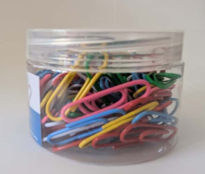 Vinyl Paper Clips 28mm 120 Pcs/box Assorted Colour Study Documentation