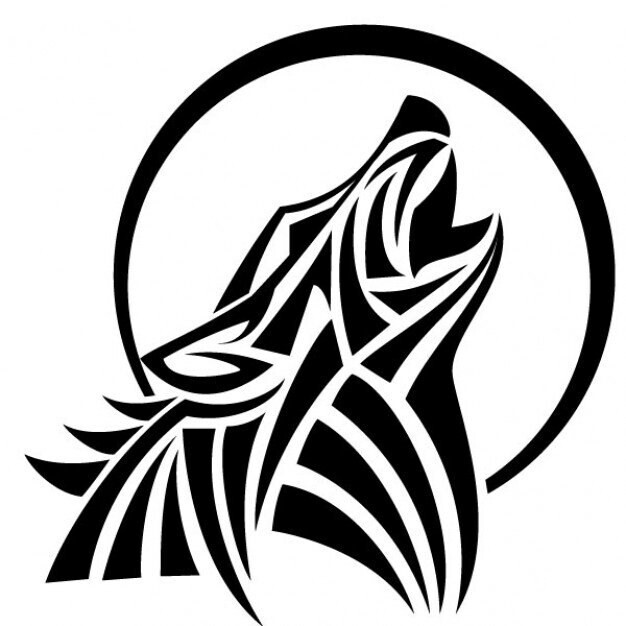 Tribal Wolf Head Vinyl Decal