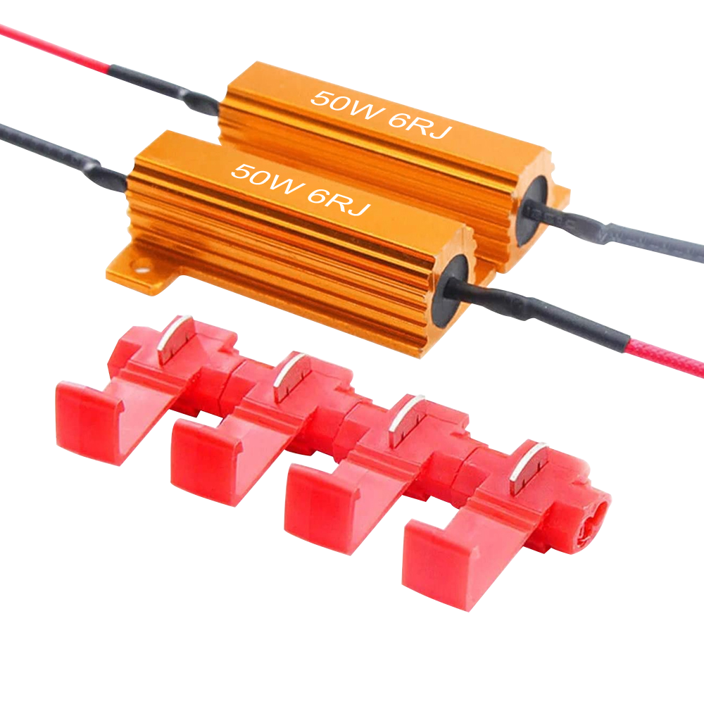 Dos resistencias de carga de 50W 6ohmKit Stop Flicker Error Code y CANBUS Fix 2x