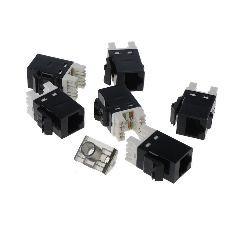 CAT6 RJ45 Networking Cable Adapter 6 Port Panel for Ethernet Networking