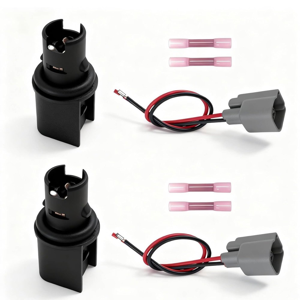 2-Pack Side Marker Light Bulb Socket Connector Pigtail Harness Kit, Fit for Ford
