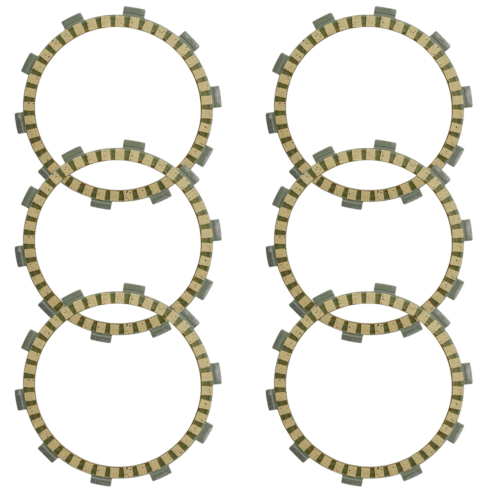 Caltric 36X-16321-00 559-16321-01-00 Clutch Friction Plates kit for Yamaha Qty 6