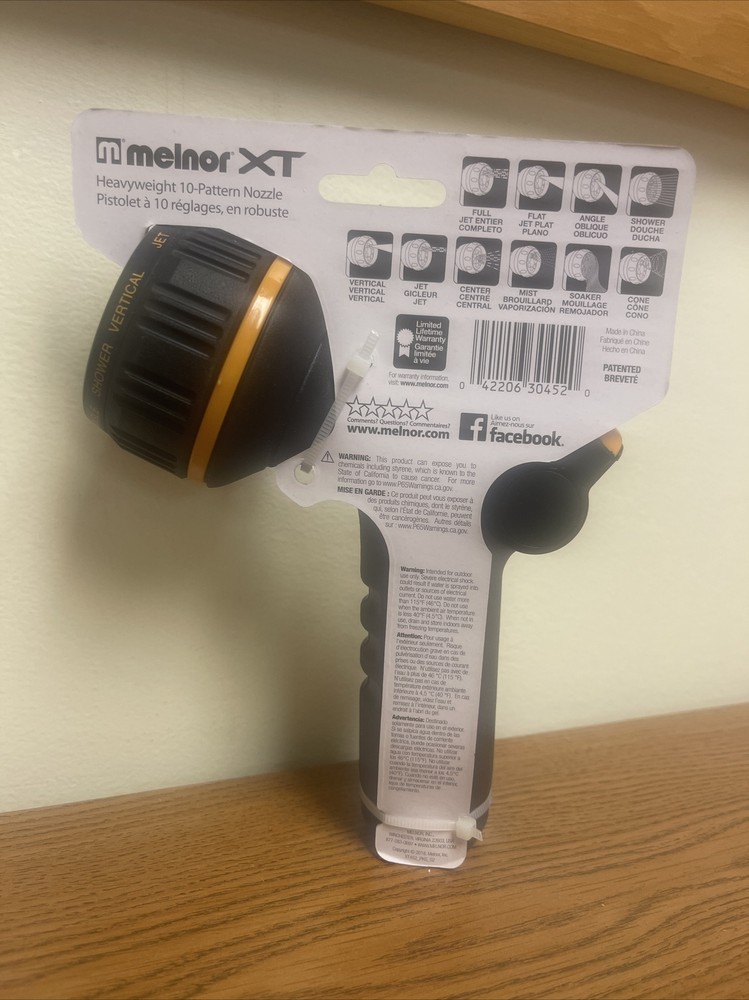 Melnor XT452 XT Metal Nozzle, Multi-Pattern, Heavyweight Thumb Control