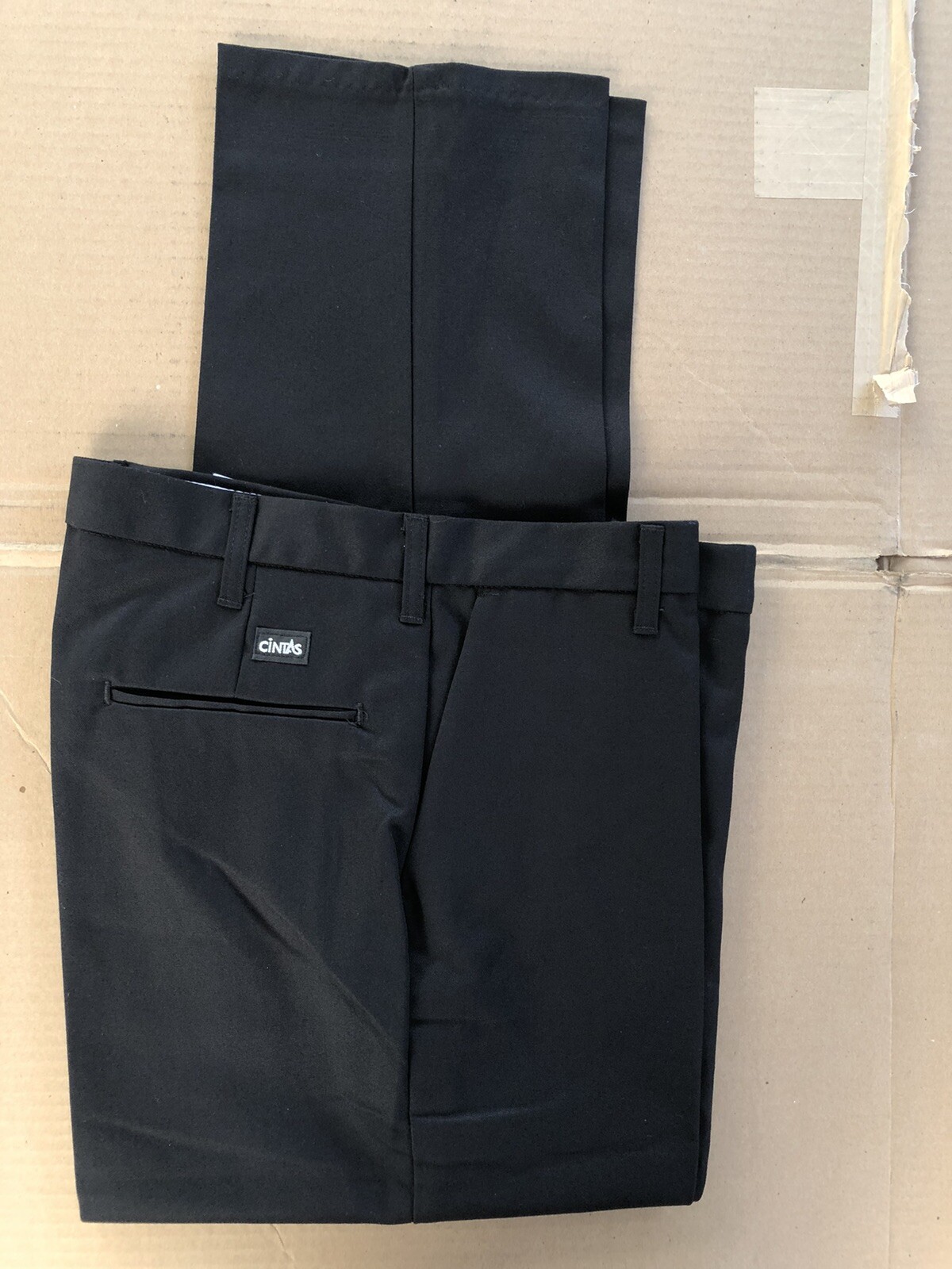 Lot of 3 Cintas Comfort Flex Black Work Pant Size 32x30 #945-35 Very Comfortable