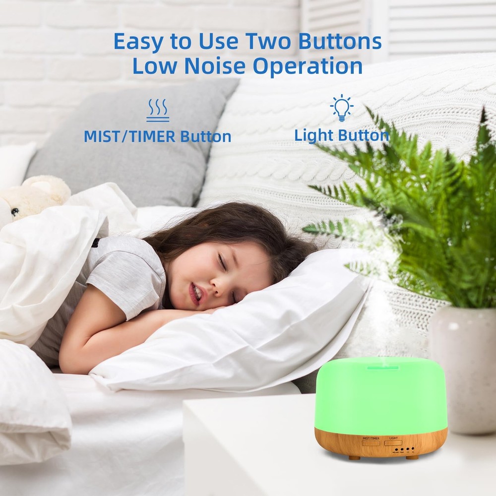 Aromatherapy Essential Oil Home Diffuser with Remote Control, 300ML Large Roo...