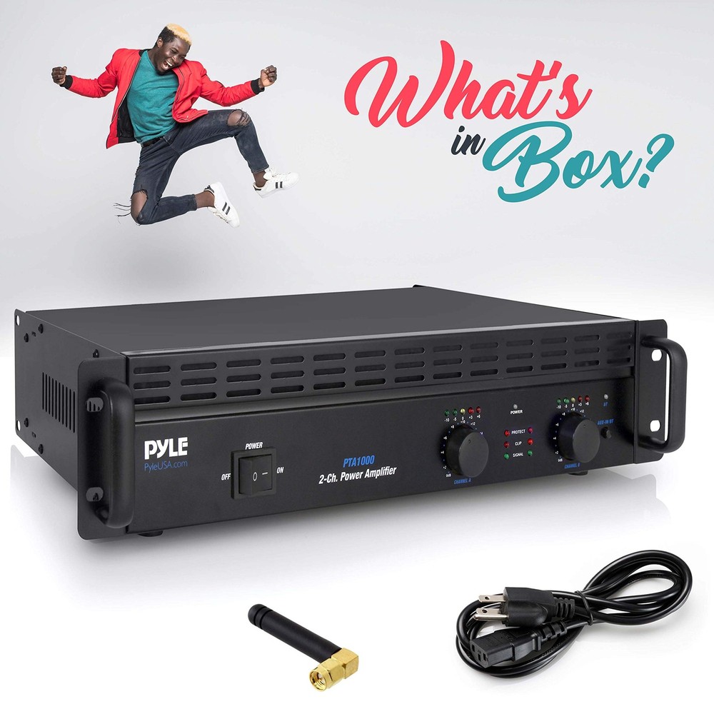 Professional Audio Bluetooth Power Amplifier - 2-Channel Rack Mount Bridgeab...