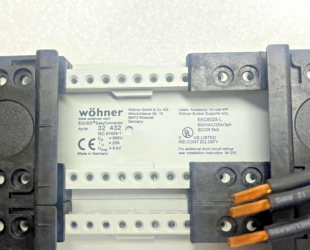 Wohner EEC6025-L 32432 .000 Busbar Adapter