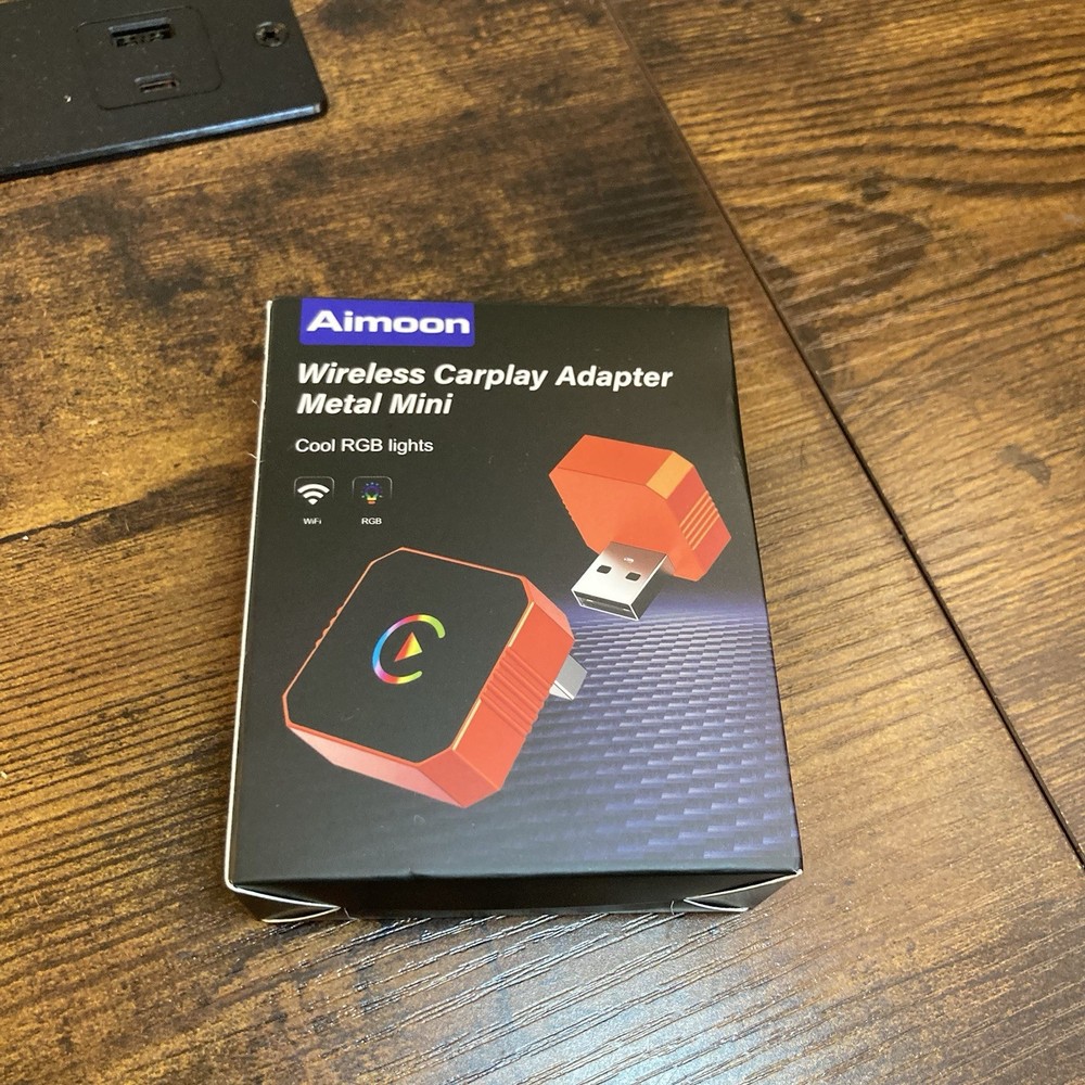 Aimoon 2026 Mini Wireless CarPlay Adapter Bluetooth WiFi Plug Play Android Auto