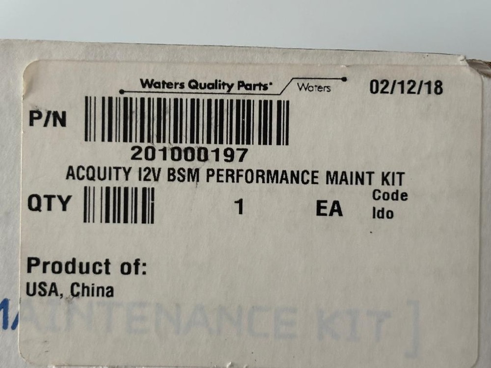 FACTORY SEALED ACQUITY I2V BSM PERFORMANCE MAINT KIT 201000197