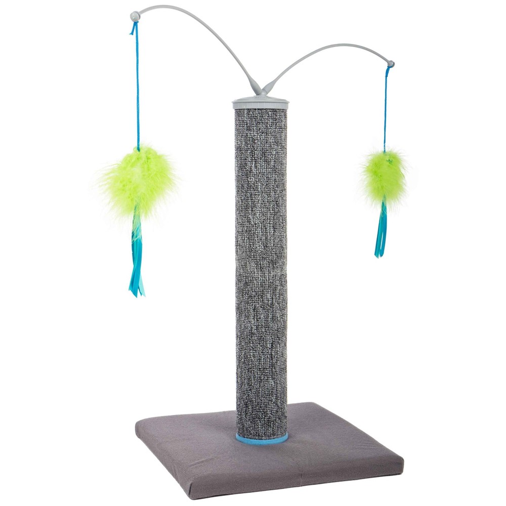 SmartyKat Scratch 'N Spin, Carpet Scratching Post Interactive Spinning Cat Toy