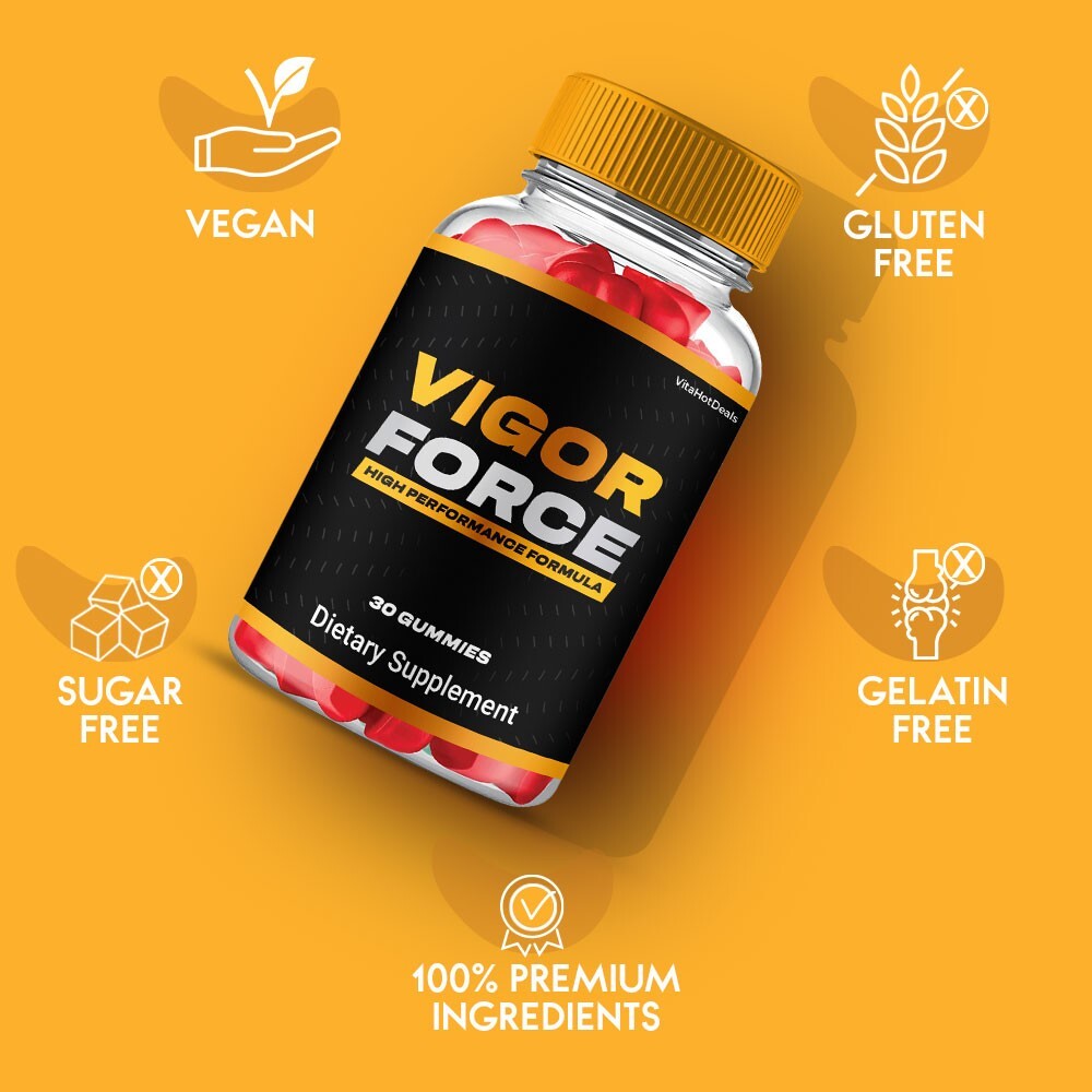 Vigor Force Gummies Supplement, Max Strength, VigorForce Energy Boost (5 Pack)