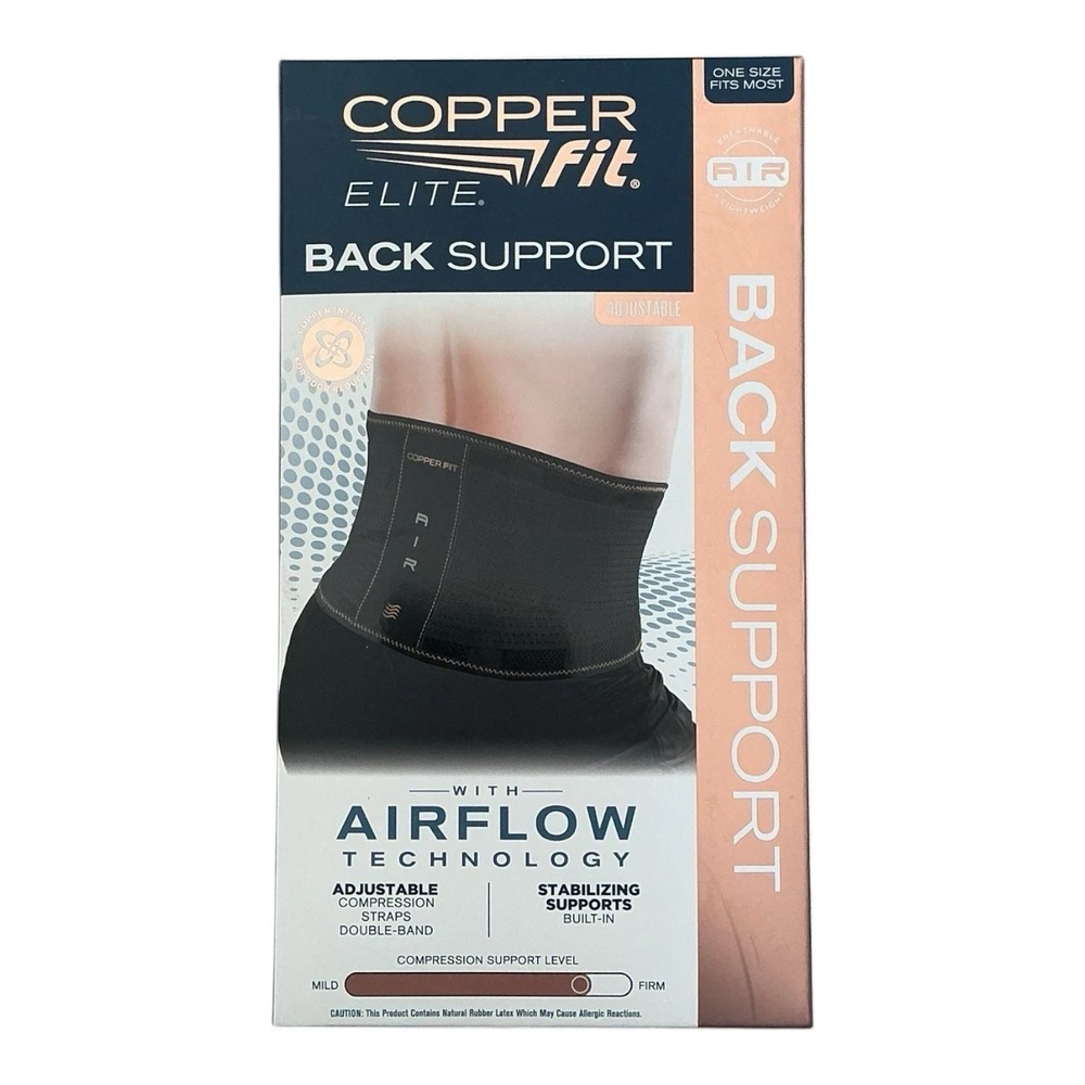 New Copper Fit Elite Back Support Adjustable Brace