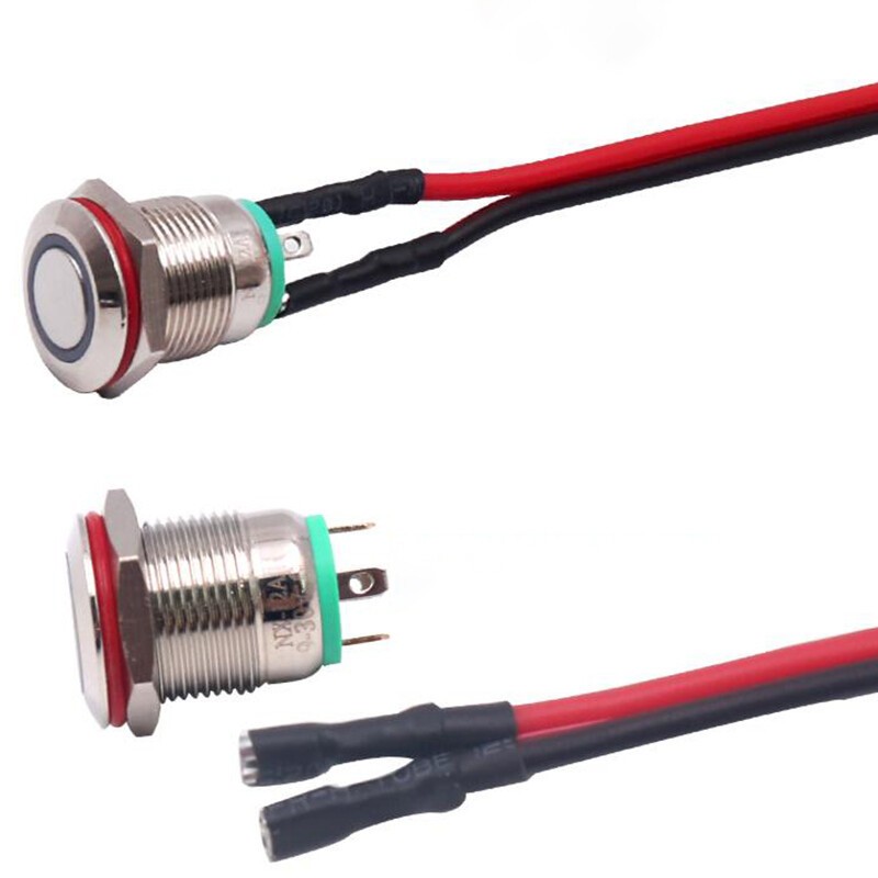 12mm Latching or Momentary Round Push ON/OFF POWER Button Switch Mulitcolour